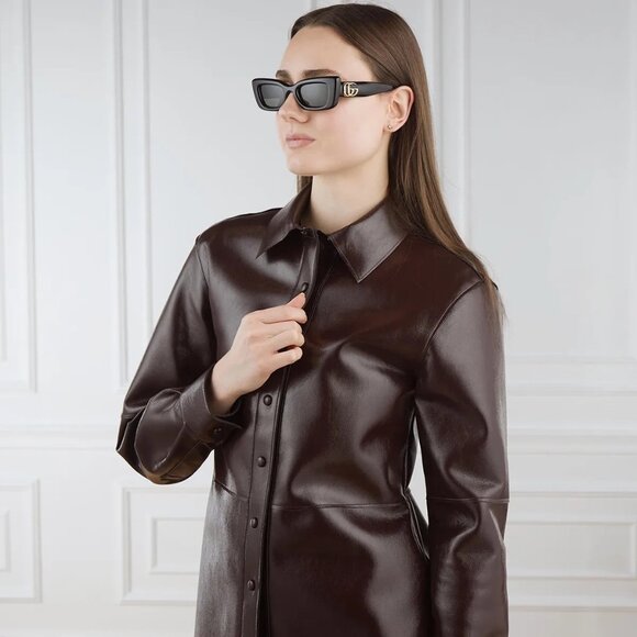 NEW GG1827S 001 GUCCI SHINY BLACK WOMEN GUCCI SUNGLASSES - Picture 3 of 13